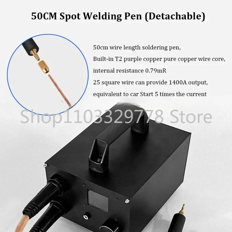 250 Gears Spots Welding Machine Double Capacitors Energy Storage Dual-pulse Welding 0.3mm Nickel Sheet 18650 Battery Spot Welder