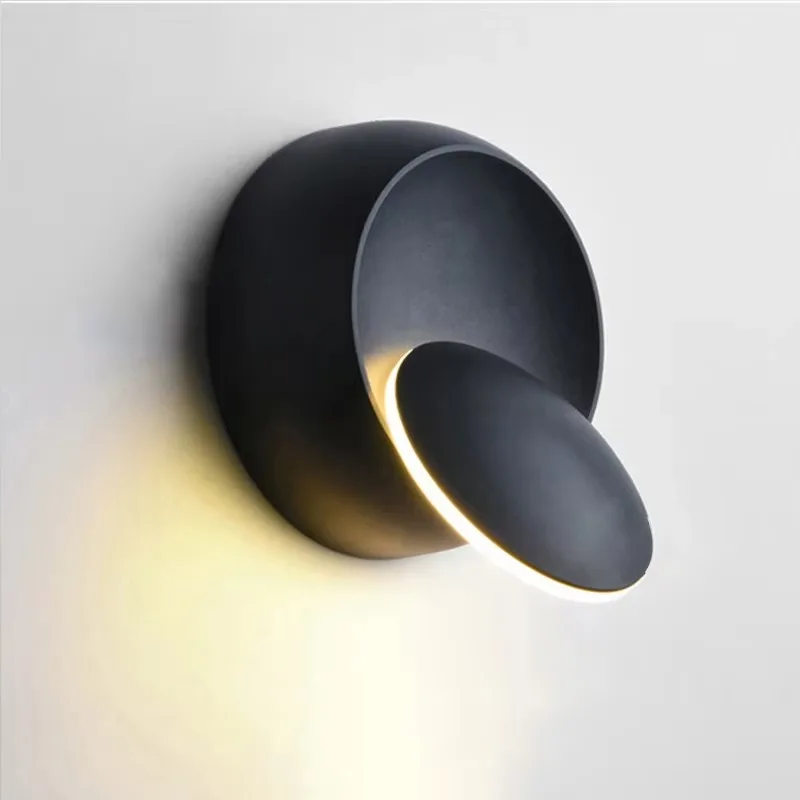Style Light Emitting Diode Stair Light Interior Art Design Wall Light Travertine Round Curtains Bedroom Hotel Corridor