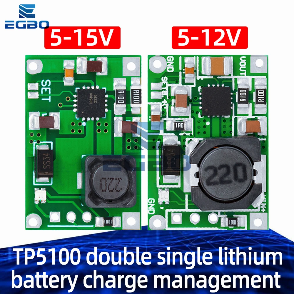 TP5100 double single lithium battery charge management compatible 2A rechargeable lithium plate