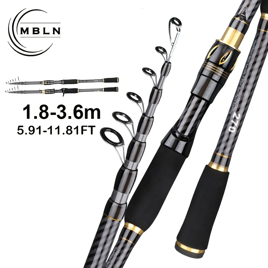 

MBLN 1,8-3,6 м карбоновая удочка, телескопическая удочка, портативная большая направляющая удочка, удочка для литья на большие расстояния