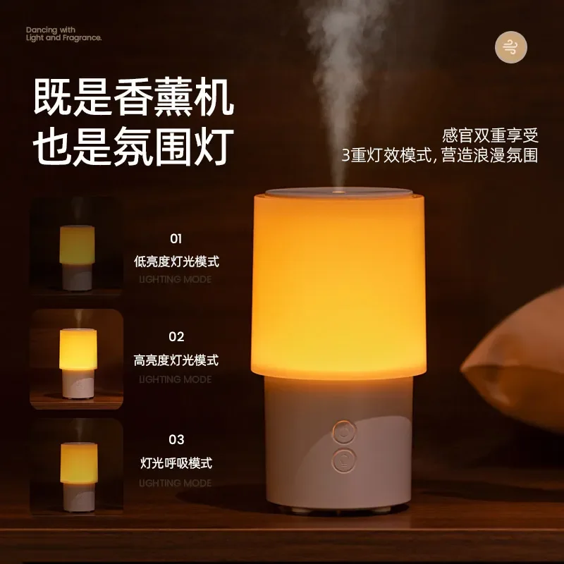 New Aromatherapy Machine Humidifier for Small Desktop Bedroom Essential Oil Use with Ultrasonic Atomization for Car and Home