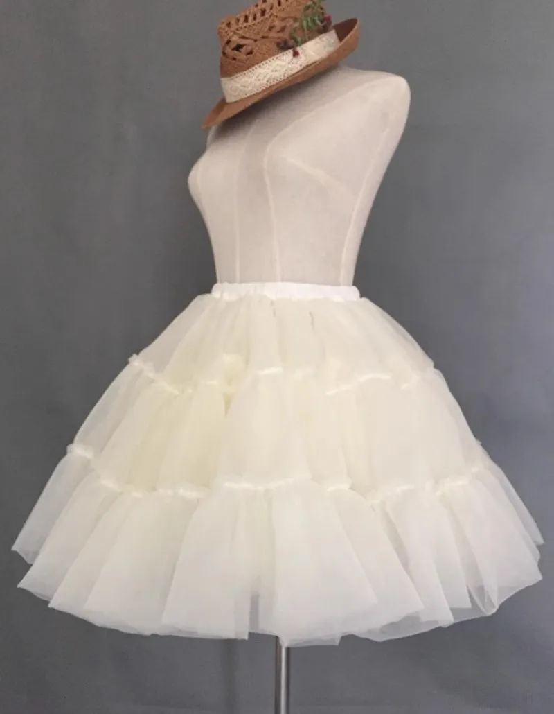 Girls Soft Net Petticoat Colorful Puffy Tutu Skirt Multi-layer Elastic Waist Boneless Underskirt Party Dance Dress Crinoline