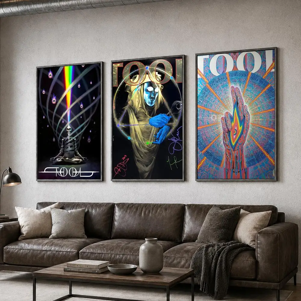 Music Tool Progressive Metal Poster  PP Self Adhesive Home Garage Dorm Bar Wall Decor Aesthetic Retro Gift