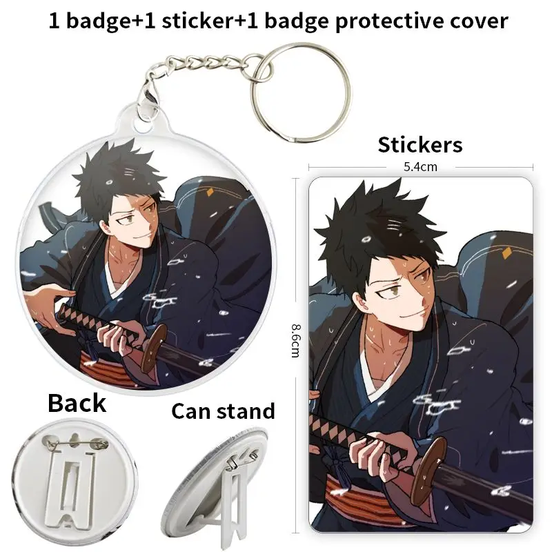 Yamamoto Takeshi Game Anime Character Soft Button Badge Brooch anchor Peripherals Pin Tinplate Customize Peripheral Pupil