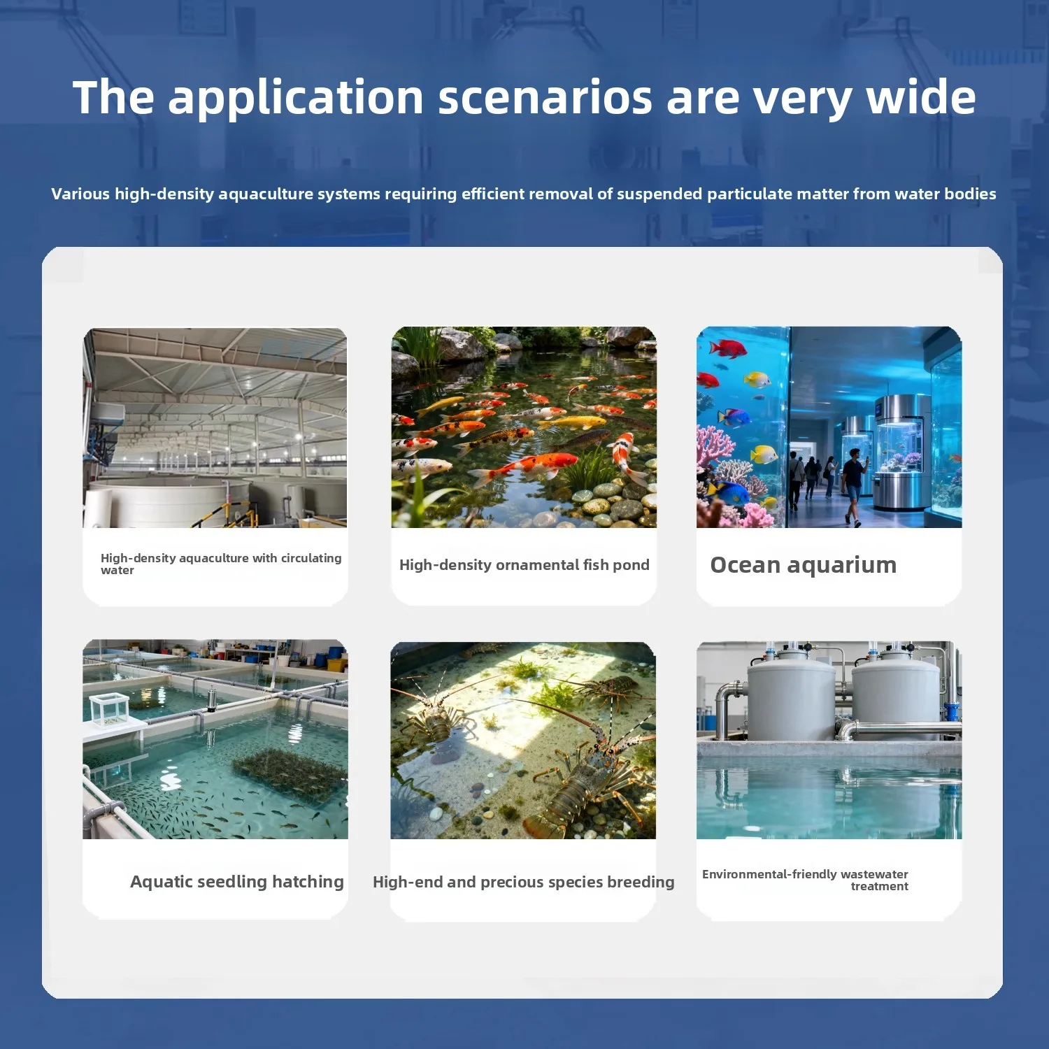 Grote drumfilter Groothandel Intelligentie Vislandbouwapparatuur Terugspoeling Roterende Drun-filter