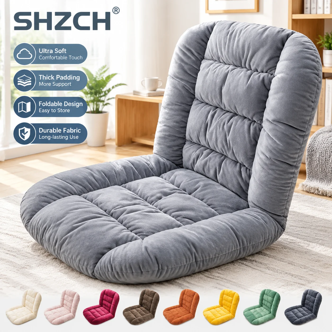 Luxury Thick Chair Pad with Back Support, Non-Slip Soft Patio Pad Office Student Cushion, Outdoor Garden Rocking Chair Cushion