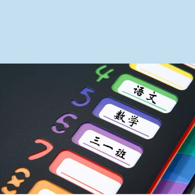 A4 Rainbow Data Organizer File Folder Organizer File Folder Organizer Large Capacity Korean Style Simple Office Supplies