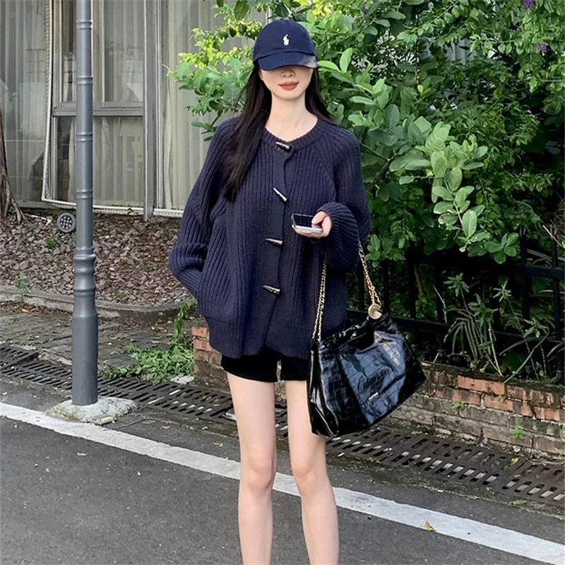 

Высококачественный вязаный свитер для женщин без катышков, ранняя осень, длинная све, круглая Ne, верхняя одежда обычной длины от Dongguan D...