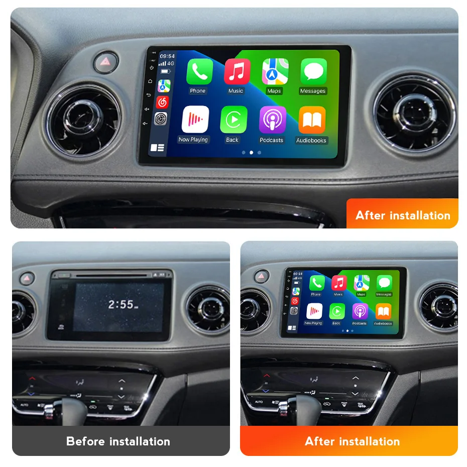 Navifly Car Multimedia Player For Honda HR-V XRV 2013 To 2018 Android System Wireless Carplay Android Auto BT GPS IPS Touchscree