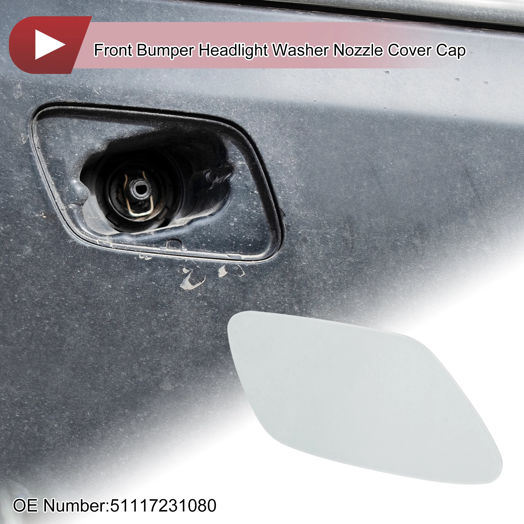 

UXCELL Накладка на бампер No 51117231080 для BMW Z4 09-16 Серебристый тон