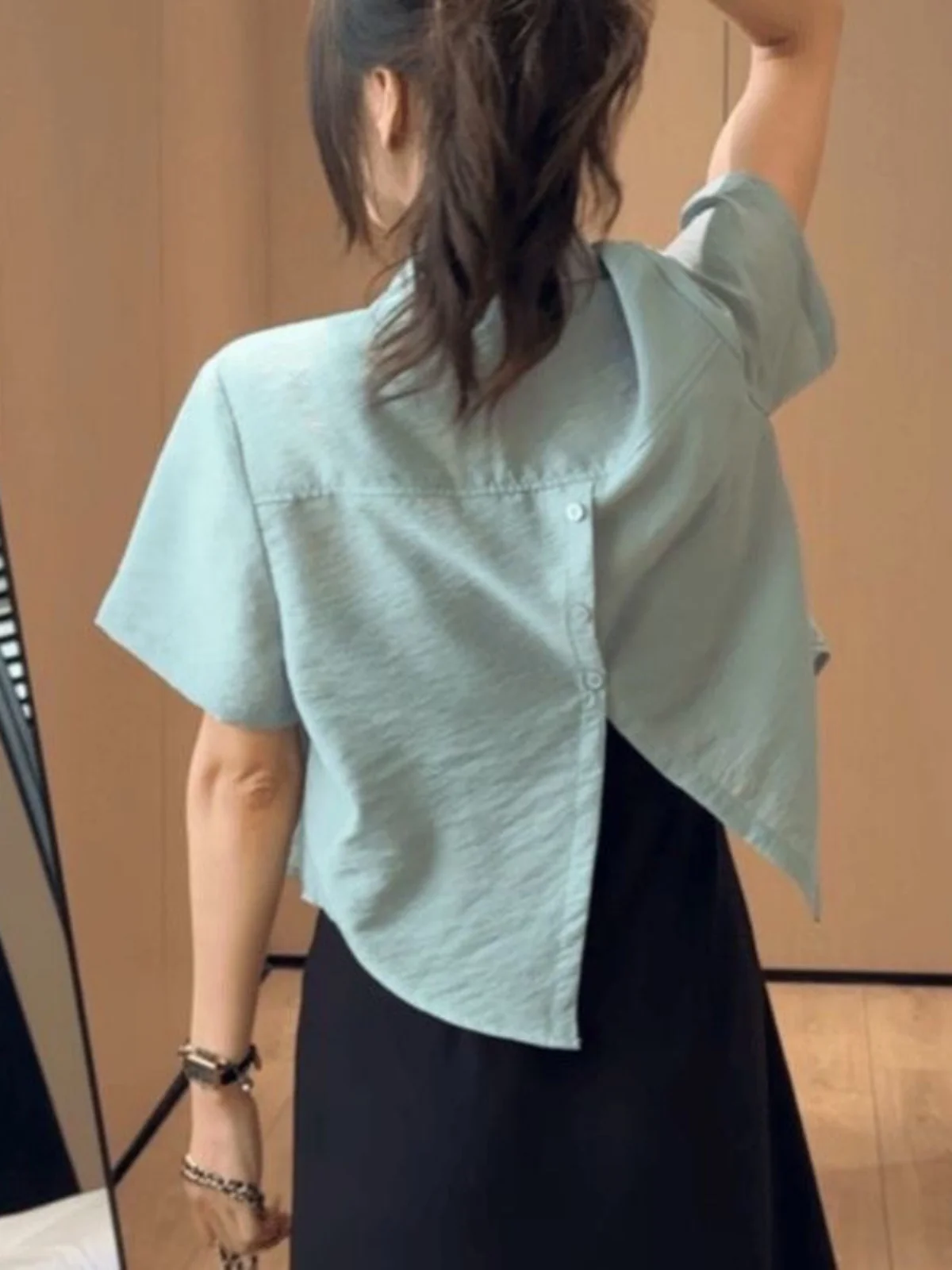 Verão ort sve seda irt casaco de seda gelo feminino pequeno oulder design commute sle proteção uv ort comprimento irt