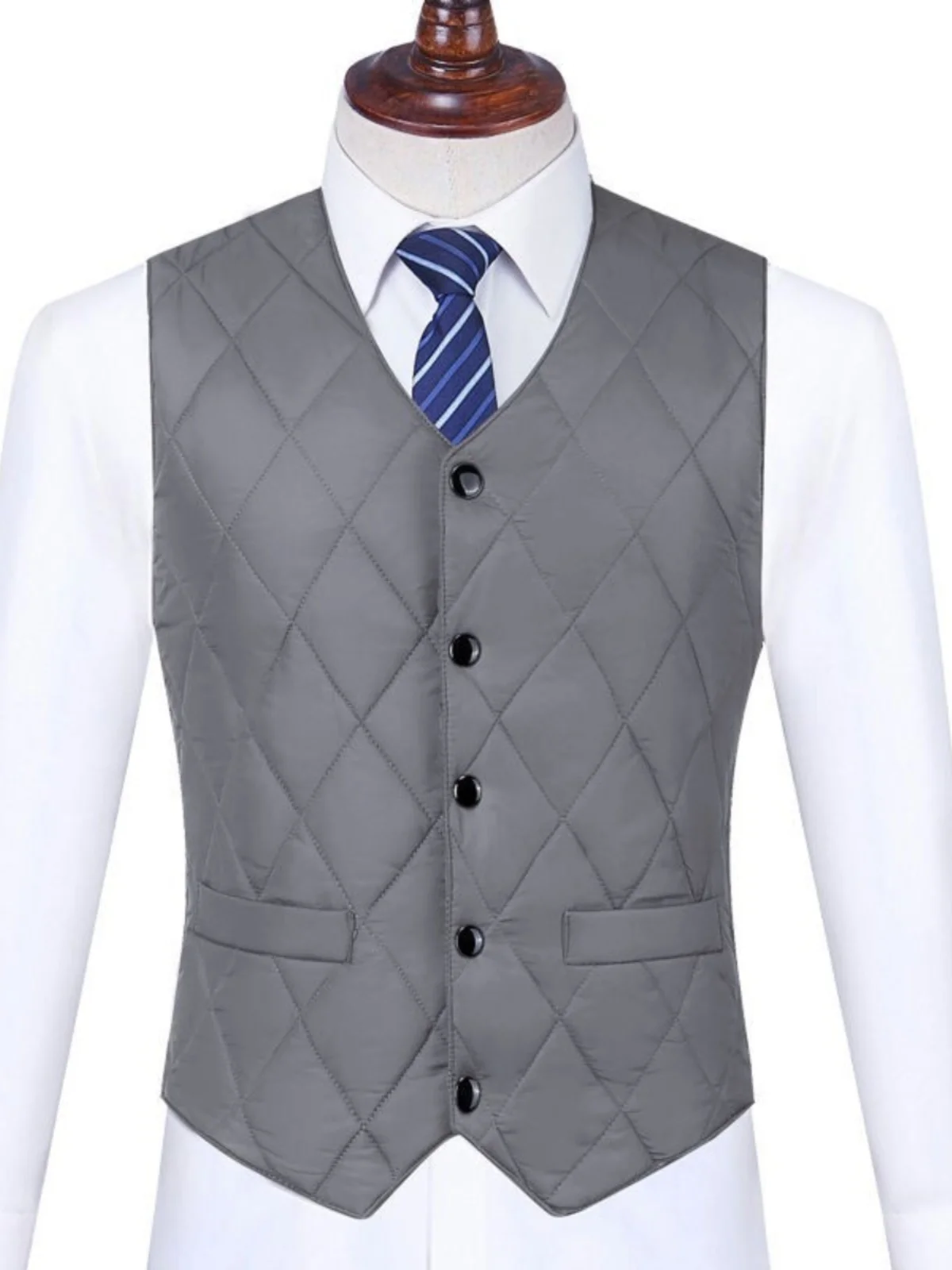 

Мужской утепленный жилет из хлопка с флисовой подкладкой, осенне-зимняя новинка, теплый, модный дизайн, V-образный вырез