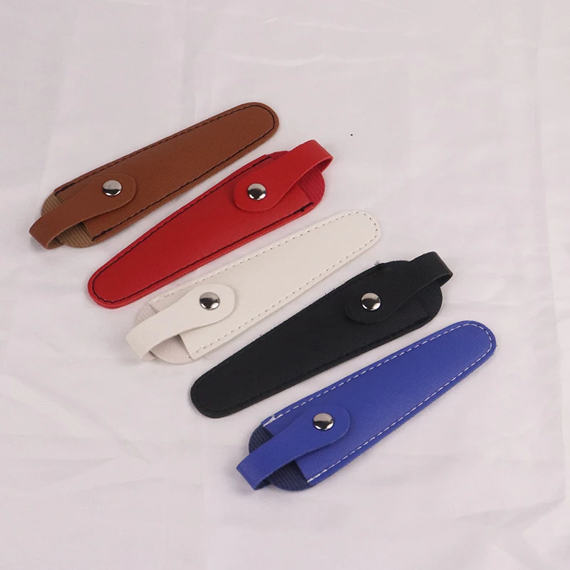 1pcs Hair Scissors Protective Cover PU Leather Seam Protection Knife Head Hair Salon Styling Tool Accessories