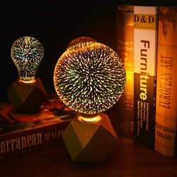 3D Fireworks Effect Vintage LED Incandescent Bulbs Retro Lamp E27 AC110V 220V For Holiday Decoration Light Bulb G80 G125