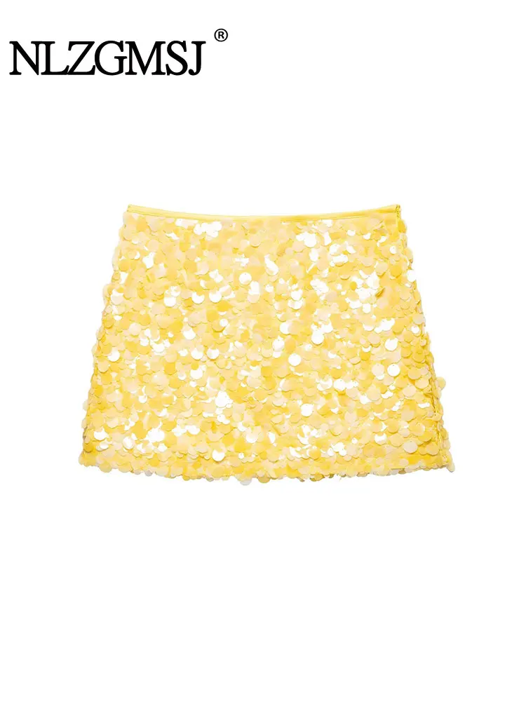 

2024 Короткие юбки с блестками и украшением для женщин, дизайнерская мини-юбка, женская мода, новые короткие юбки, сексуальная вечерние короткая юбка