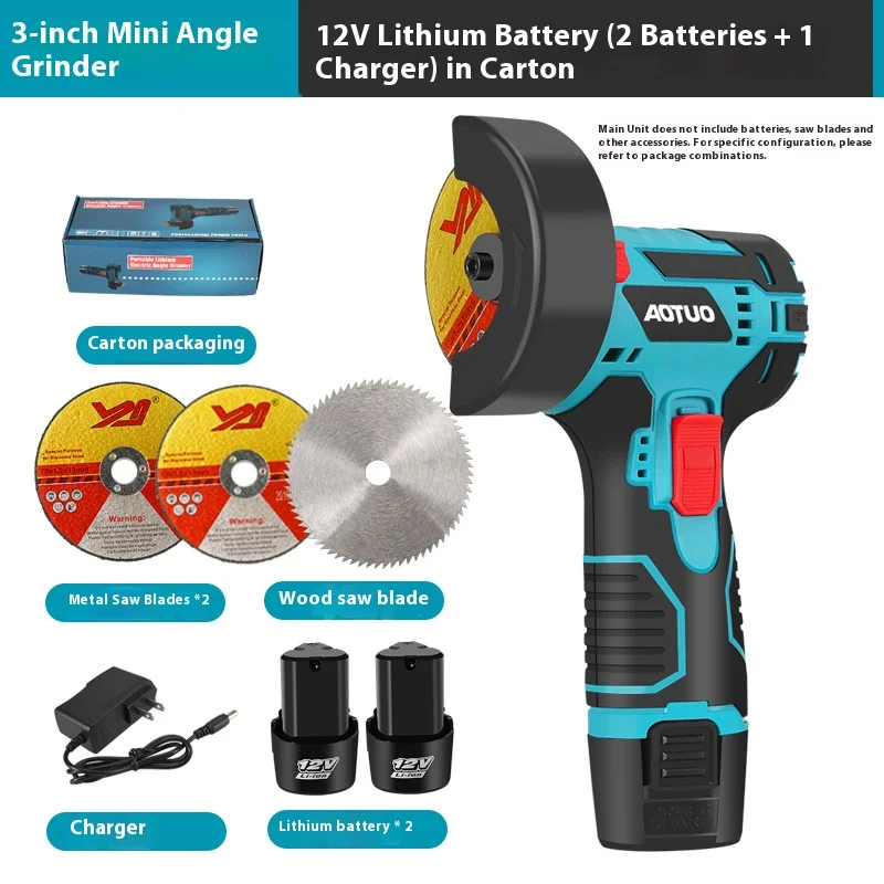 JBS Akku-Lithium-Poliermaschine, 3 Zoll Mini-Winkelschleifer, tragbarer kleiner Winkelschleifer