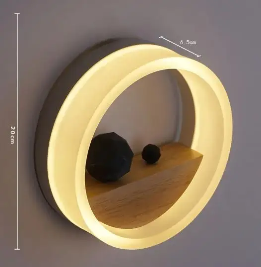 Brief modern personality wall lamp bed-lighting log fashion circle wall lamp