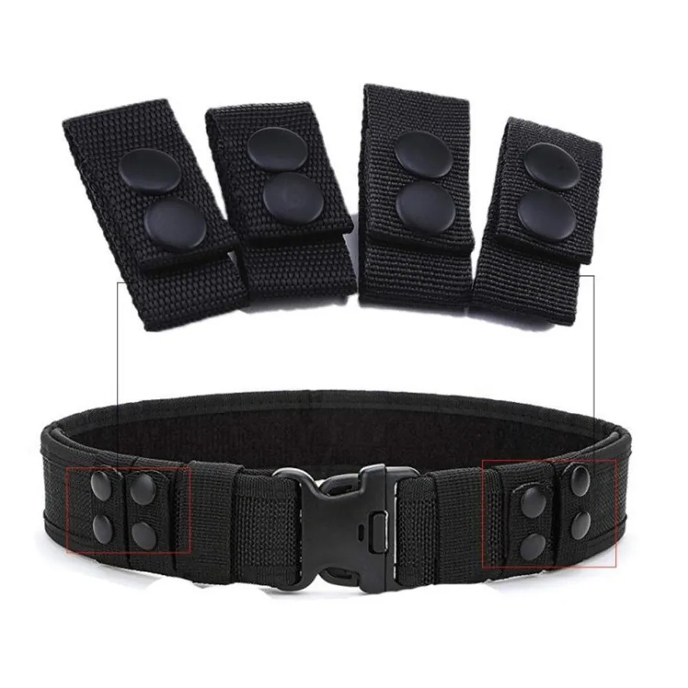190mm Utility Belt Keeper Nylon Webbing Loop Guard Dual Snap Closure Security Waist Belt Attachment Accessories 5 10 Pcs Pack