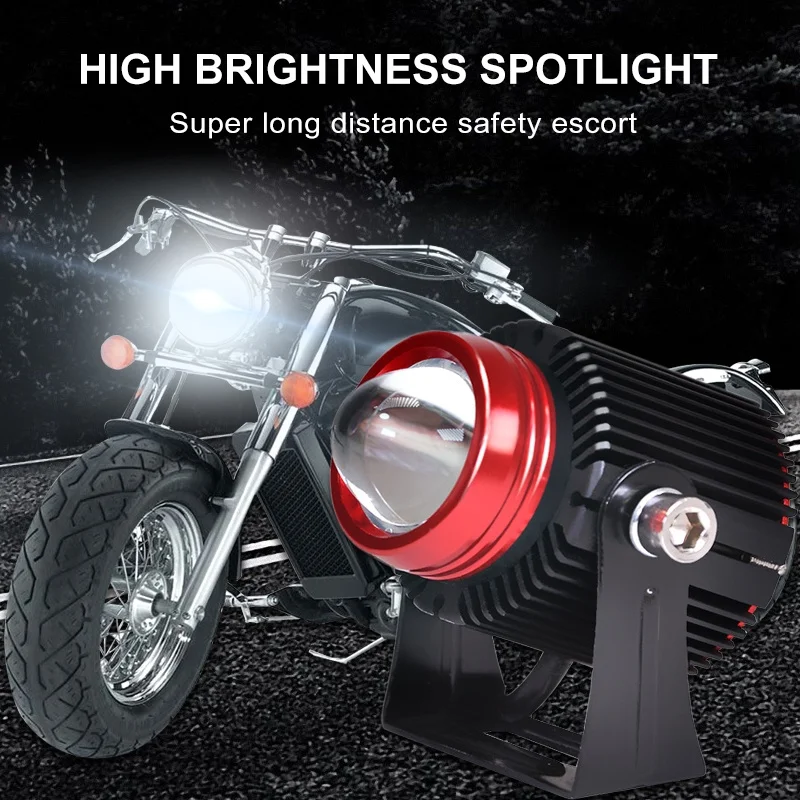 1/2Pcs V2 Original Dual Color Waterproof Mini Driving Light for Motorcycle Accessories Motor Part