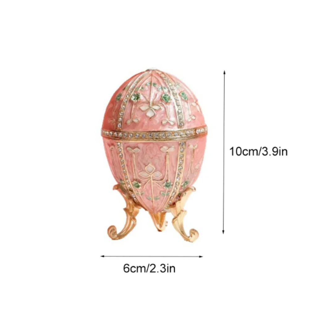 

Изысканная эмалированная шкатулка для украшений в европейском стиле: пасхальное яйцо, роскошный подарок, креативный декор