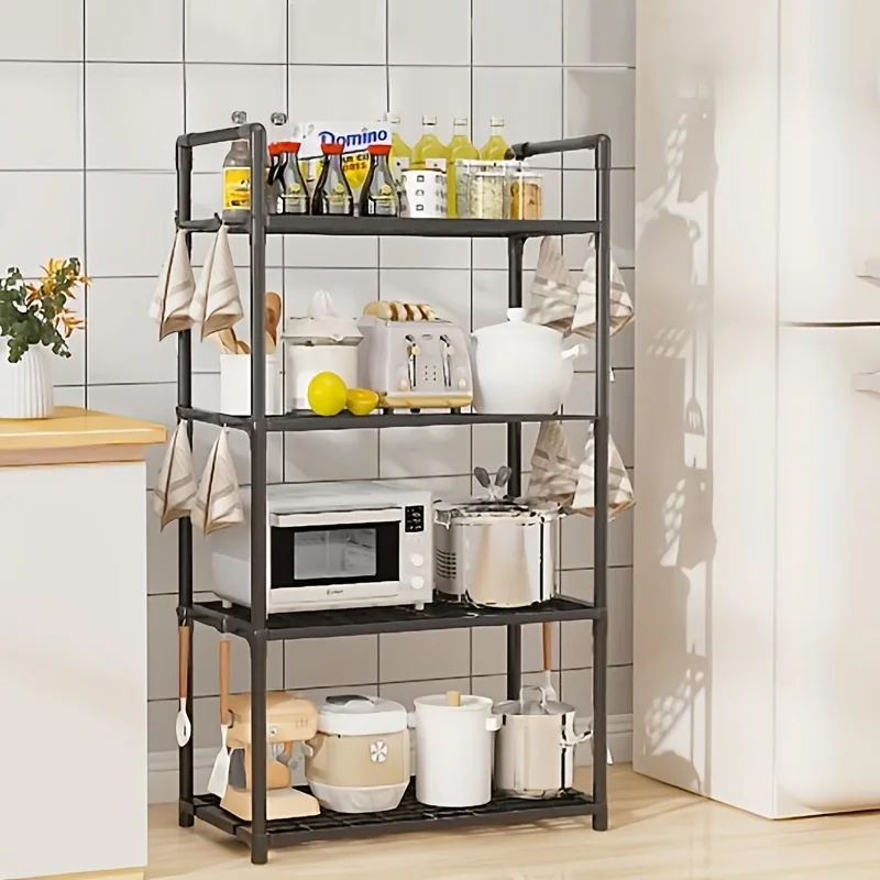 Multifunctional 4 Layer Storage Organization Rack - Easy to Assemble、Durable and Space-Saving，Suitable for Kitchen、Bathroom、Bedr