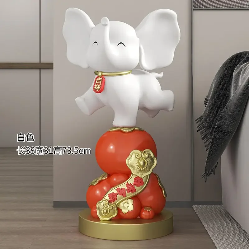 

Meaning good elephant wishful decoration Zhaocai creative modern living room porch shoe cabinet decoration housewarming gift
