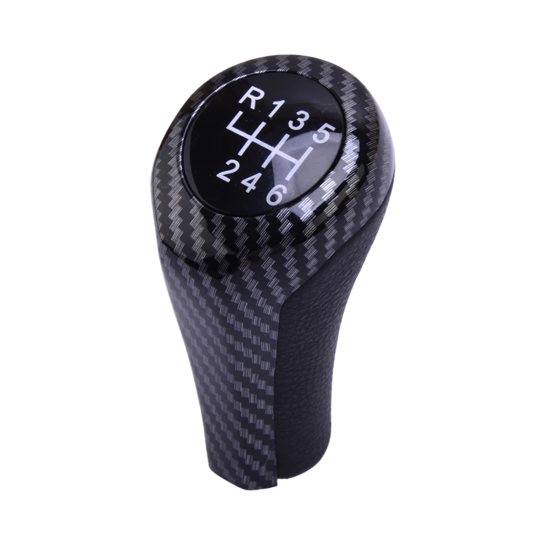 6 Speed Manual Gear Shift Shifter Knob 25117566267 Fit for BMW 1 3 5 6 Series X1 X3 X5 E30 E32 E34 E36 E38 Carbon Fiber Style