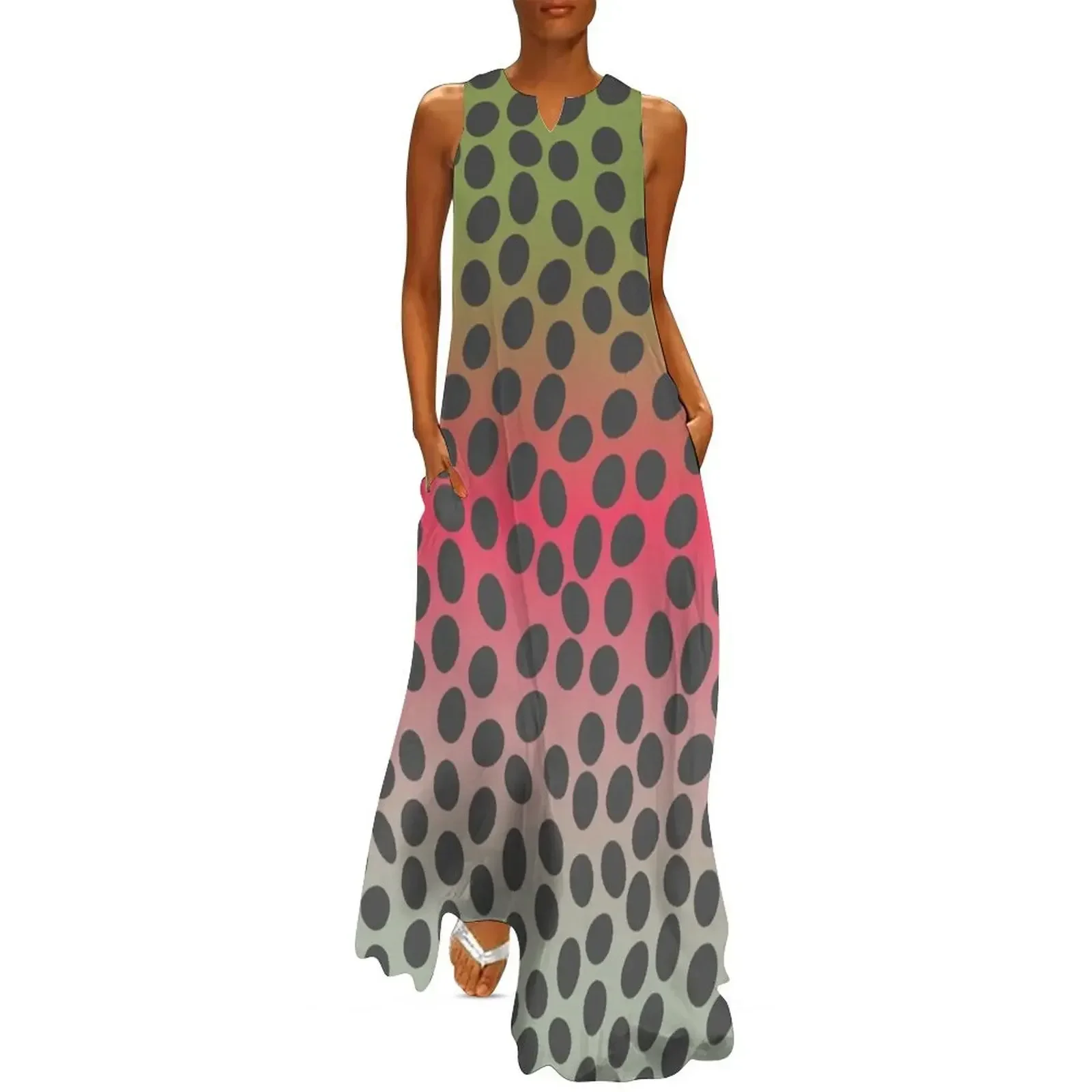 

Rainbow Trout Skin Long Dress Summer dresses for women Women long dress Party dresses for women elegant women's sets Dress