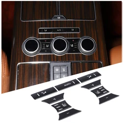 For Land Rover Range Rover Vogue L405 2013-17 Aluminum Alloy Black Car Rear Air Conditioning Button Trim Sticker Car Accessories