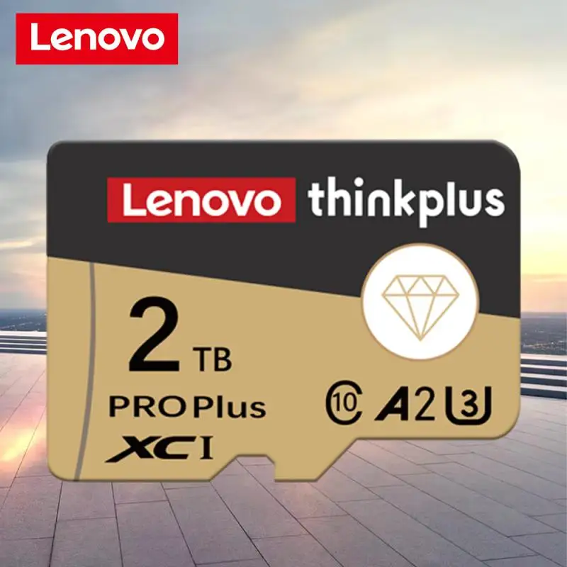 Lenovo asli kartu SD 2TB 1TB Class10 A1 untuk Video pengawasan MP3 MP4 kartu memori ponsel 128GB U1 kartu TF 512GB U3