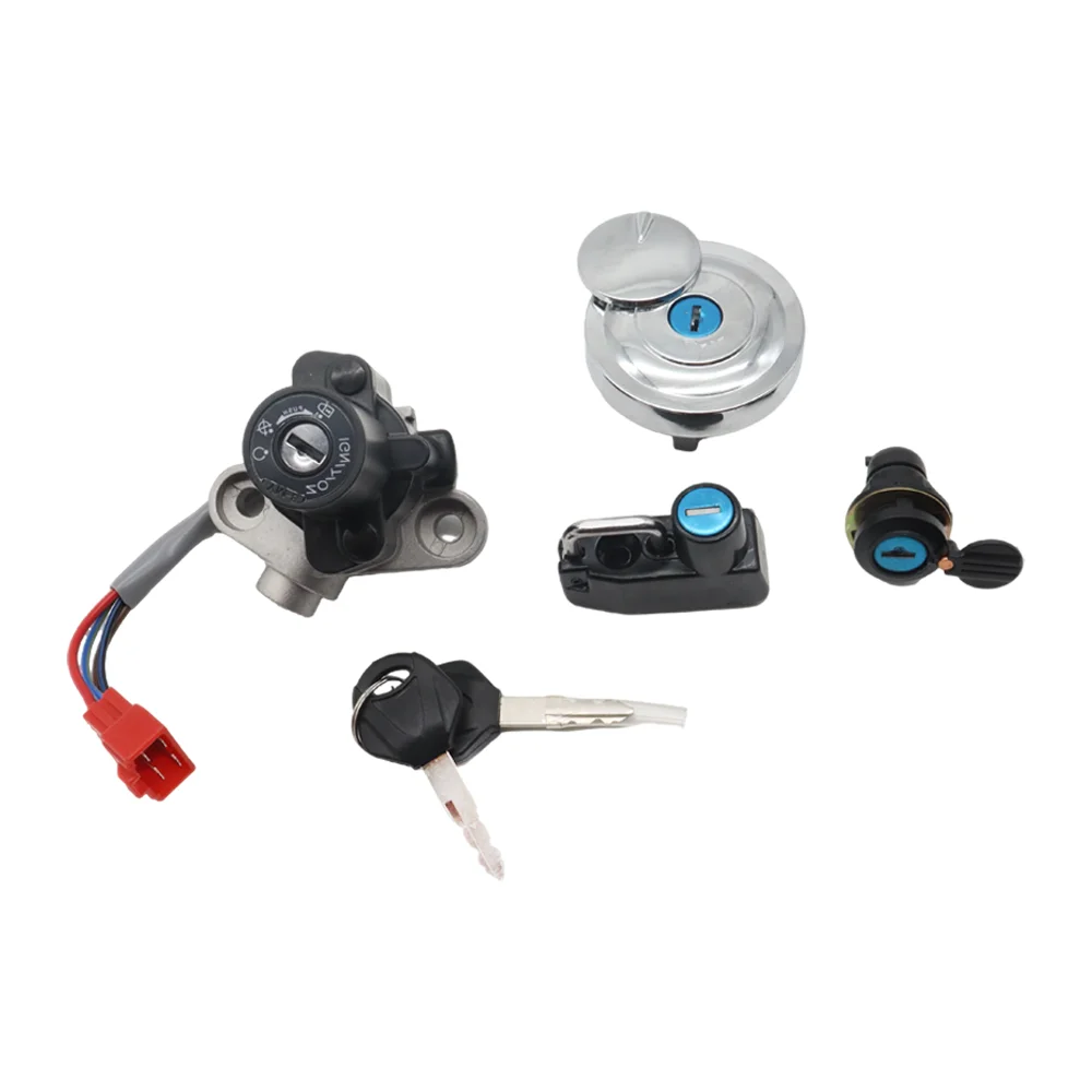 For Yamaha XVS125 XVS250 XVS 400 400C XVS650 XVS650A XVS1100A Drag Star Classic Fuel Gas Cap Seat Lock Key Ignition Switch Set