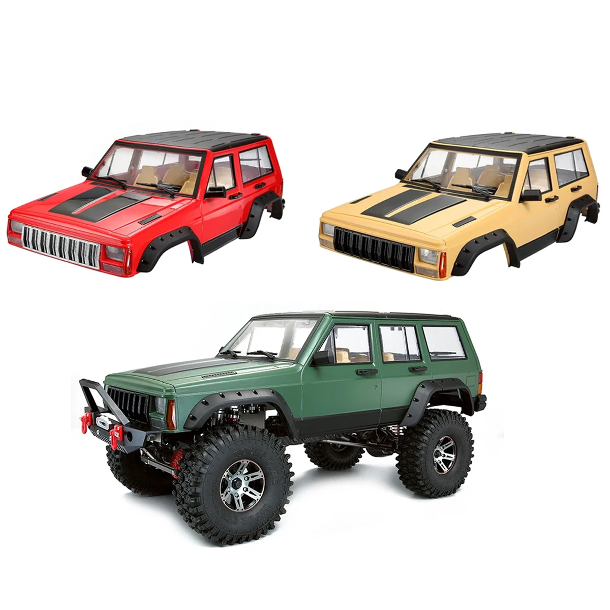 

313mm 12.3" Wheelbase Plastic Cherokee Body Car Shell for 1/10 RC Crawler Axial SCX10 & SCX10 II 90046 90047 TRX4