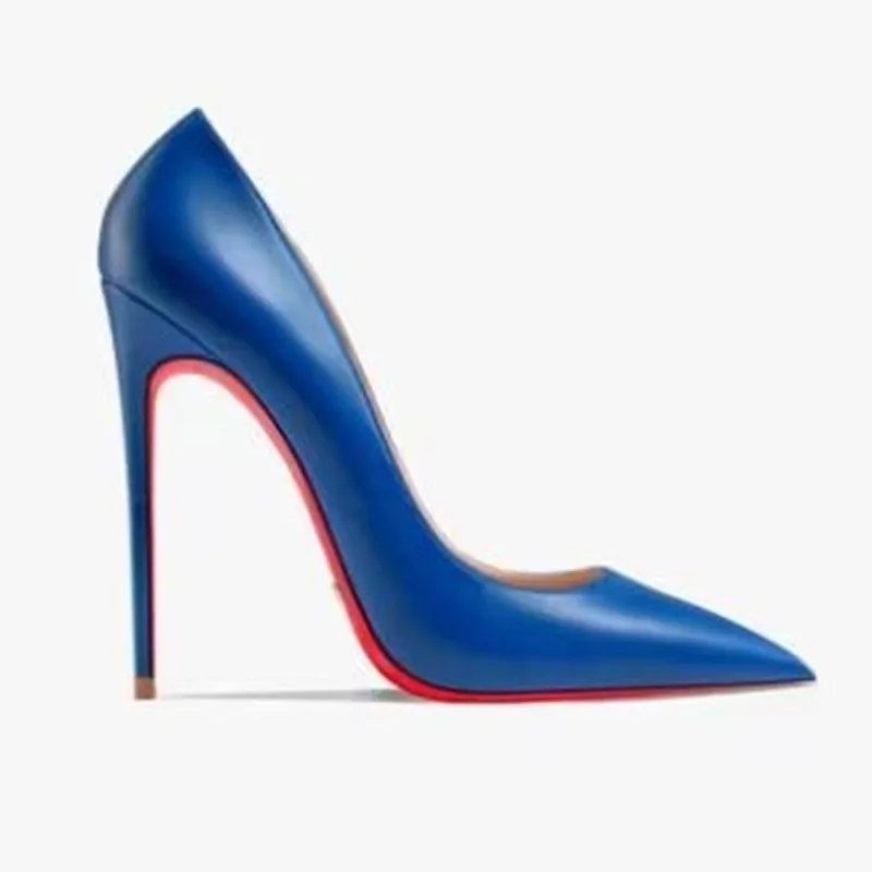 HLTINO 2025 new Sexy Women Red Bottom Shoes Ladies Thin Heel Matte Finish High Heeled Shoes for Autumn Spring Daily