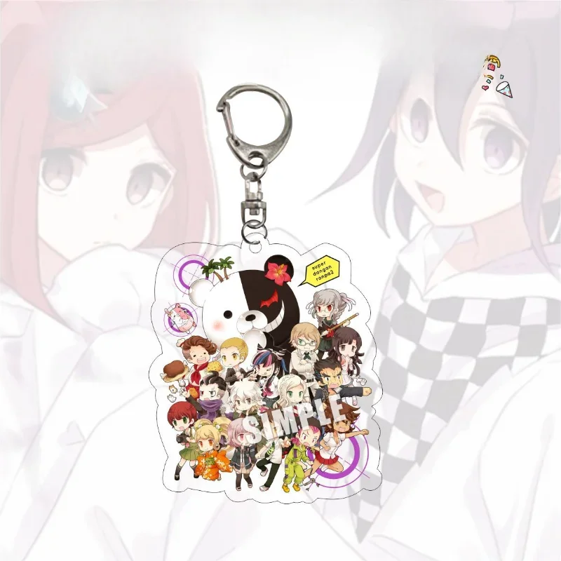 Sonia Nevermind Zantouki Monokuma Popular Anime Peripheral Laminated Acrylic Keychain Comic Exhibition Gifts Kawaii Creative