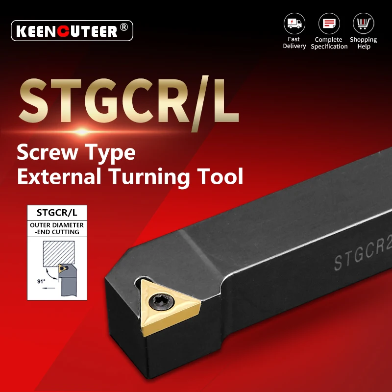 Herramienta de torneado externo STGCR STGCL STGCR1212 STGCR1616 STGCR2020 STGCR2525 barra de corte, soporte de torneado de barra de torno CNC