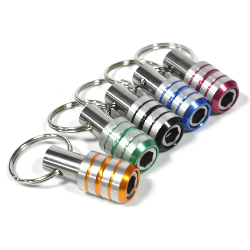 1/5Pcs 1/4 inch Hex Shank Screwdriver Bits Holder Extension Bar Keychain Screw Adapter Drill Change Handheld Screwdrivers