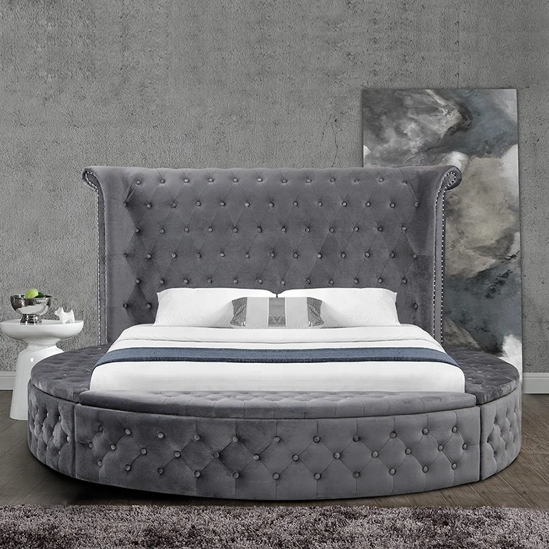 布張りキング/クイーンサイズベッドフレーム販売中 モダンスタ - King Size Bed Frame With Storage Drawers のレビューと価格