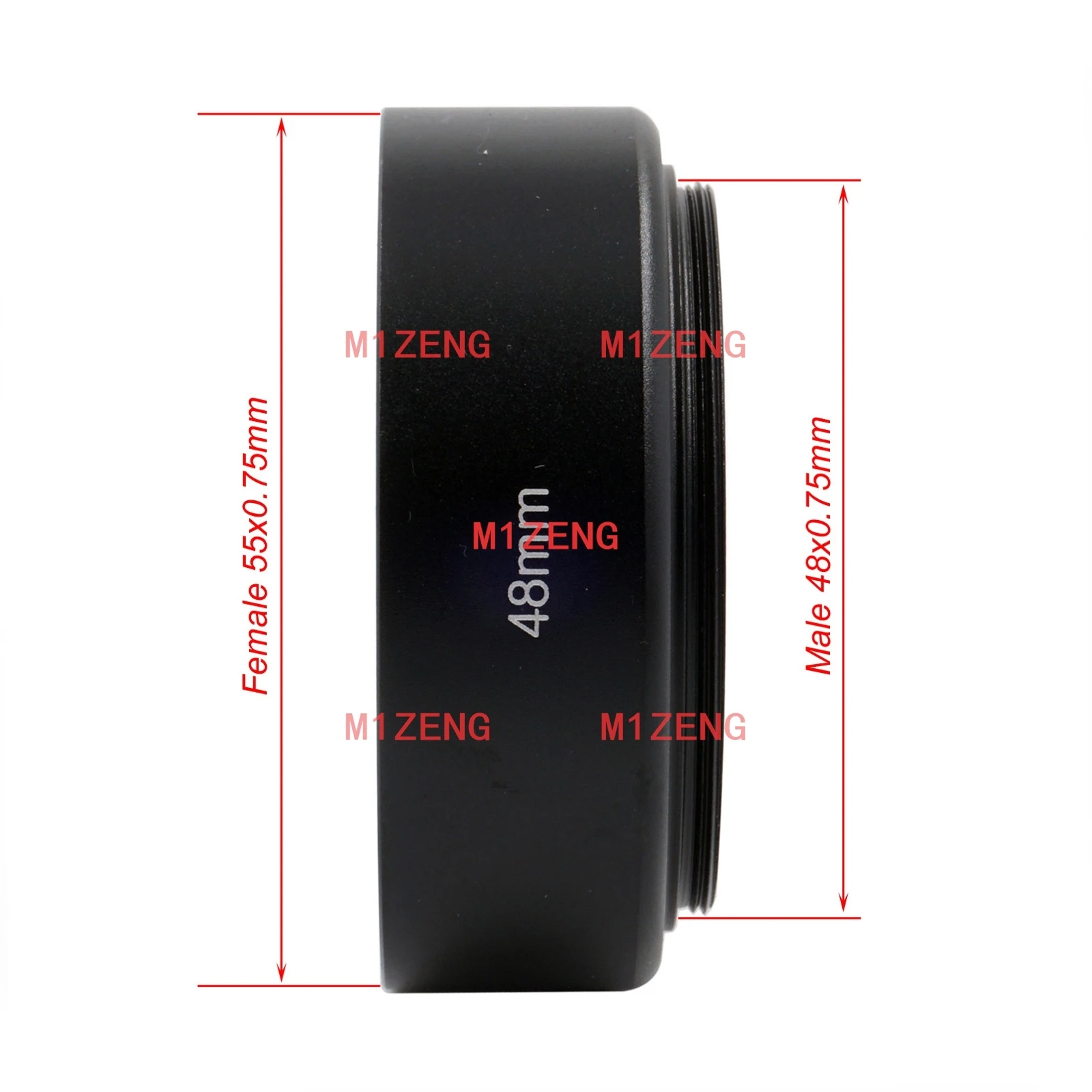 48mm Standard/Tilted Vented Metal lens Hood and Lens Cap for Canon Canonet QL17 GIII camera/Leica R35 F2/R35 F2.8/R50 F1.4 lens