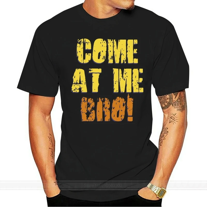 Come At Me Bro Distressed Jersey Shore Quotes Pauly Party Men's T-shirt fashion t-shirt men cotton brand teeshirt