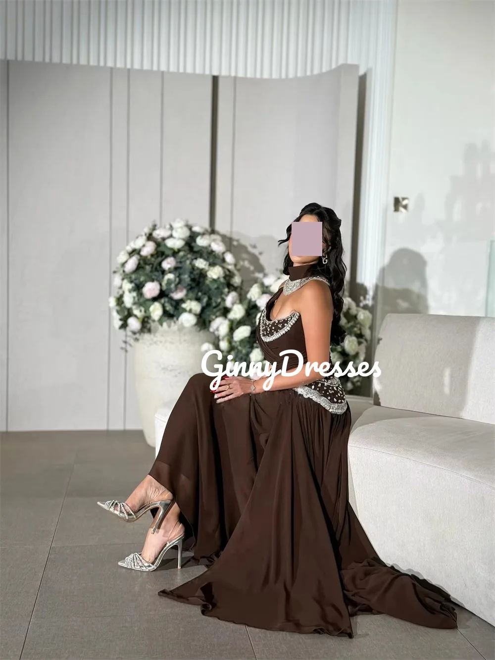 Vestidos de noite femininos personalizar plissado a linha decote colher vestidos de ocasião formal até o chão com zíper até vestidos sem mangas