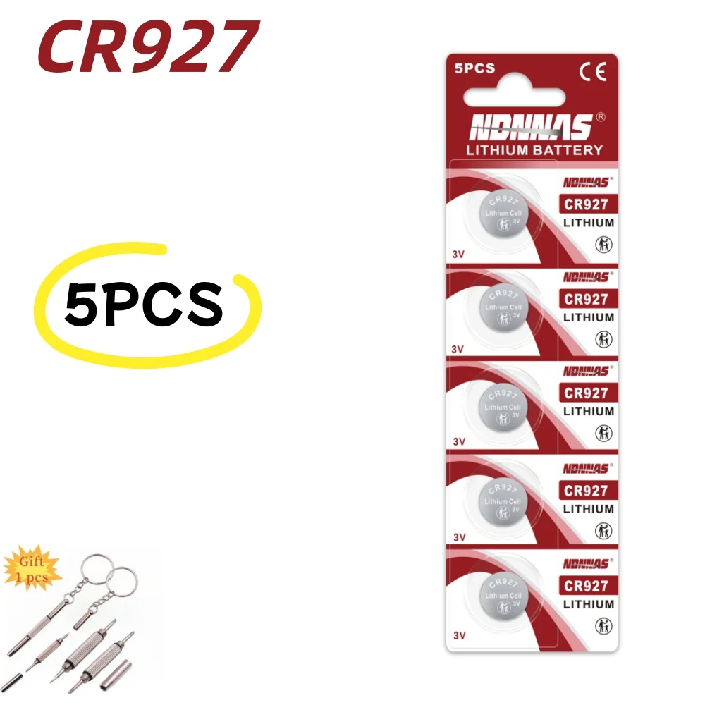 High Capacity CR927 3V Lithium Button Cell DL927 BR927 for Watch Clock Car Key Remote Control