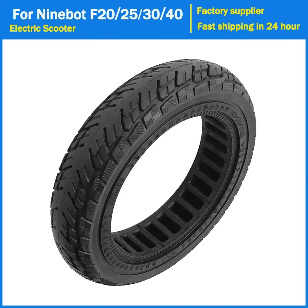 10x2.125 Hollow Solid Tire Explosion Proof Tyre for Segway Ninebot F20 F30 F40 Electric Scooter Thickened Stab-proof Wheel Tires