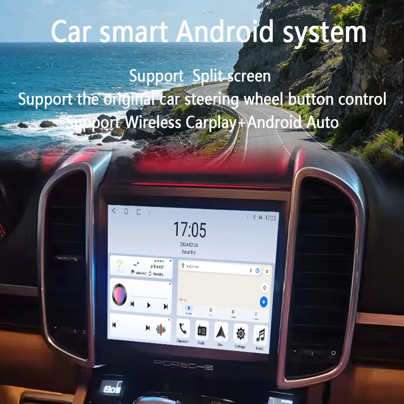 

Авто стерео Carplay головное устройство для Porsche Cayenne 2011-2017 Android автомобильный радиоприемник мультимедийный видеоплеер GPS-навигация DVD-плеер