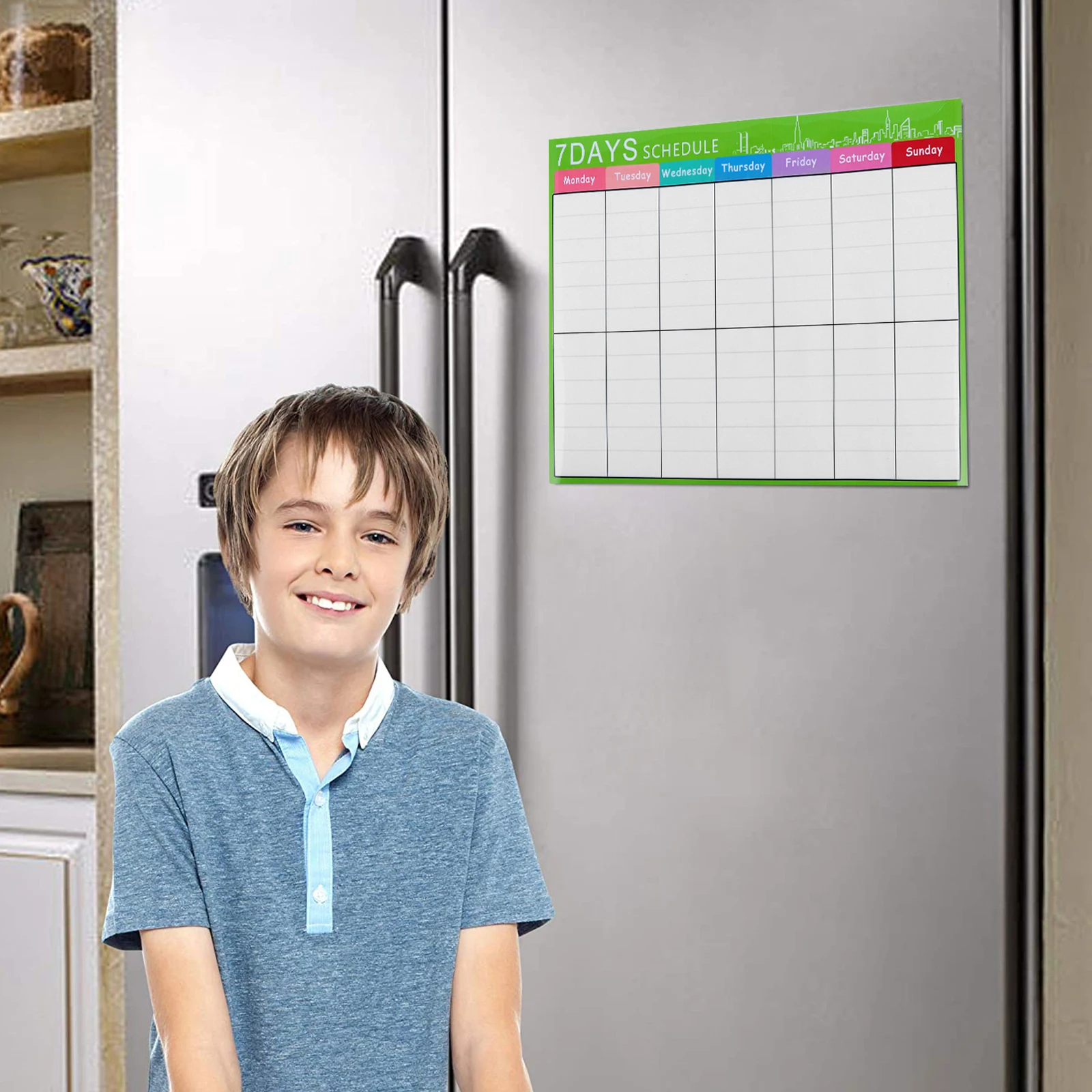 

Магнитная наклейка с планом, стираемый ежемесячный планировщик, доска расписания для холодильника, список дел, доска для напоминания