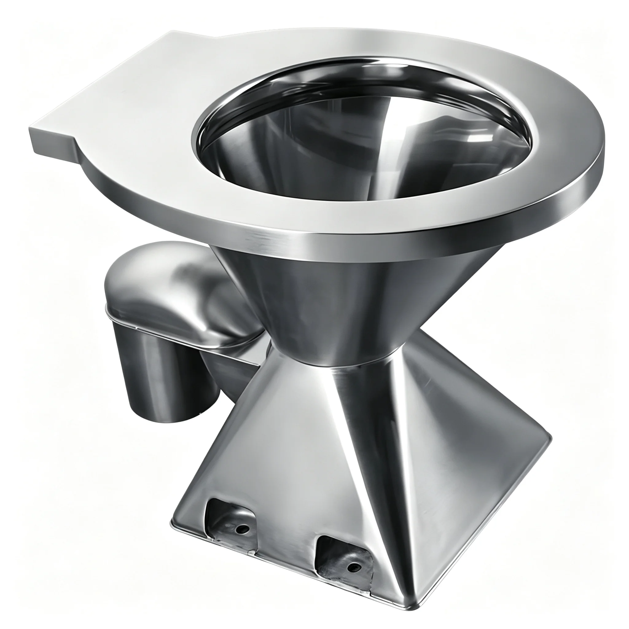 Portable Marine Toilet 304 Stainless‑Steel Floor‑Mounted Commode Horizontal & Vertical Discharge Toilet for Yacht Camper Caravan