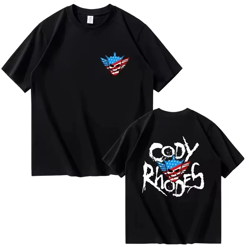 

Женская футболка из чистого хлопка WWE Cody Rhodes, модная хлопковая женская футболка с короткими рукавами, повседневная крутая футболка в стиле Харадзюку