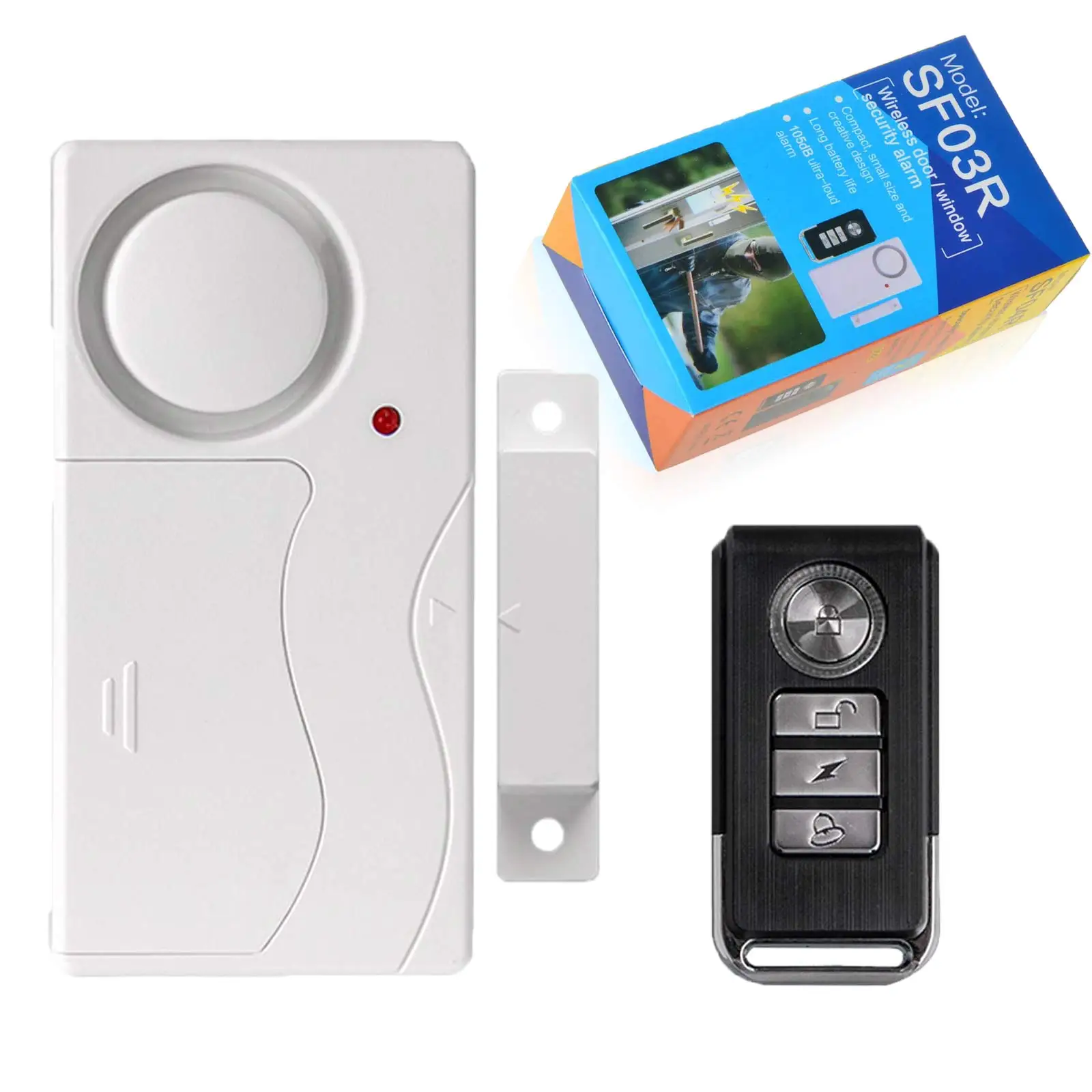 NineLeaf Wireless Window Door Open Closed Detector Remote Control Burglar Alarm Magnetic Sensor Home Security Protection System