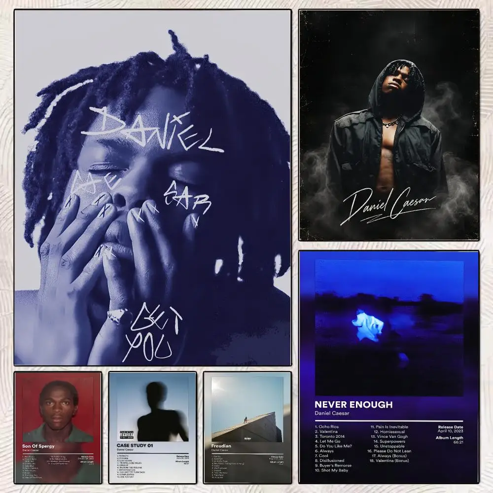Singer Daniel Caesar Album Painting Calligraphy Stylish Canvas Poster Wall Art for Living Room Bedroom Office Home Decor
