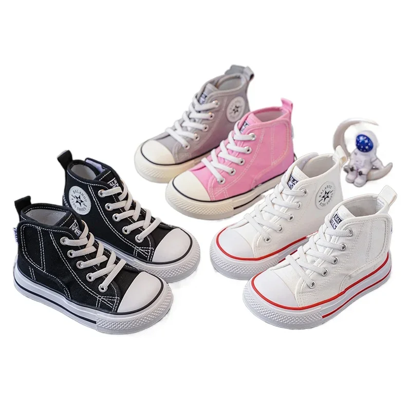 

Elastic Shoes Children's Shoes Elementary School Cloth Shoes Non-slip Shock Absorption Boys Girls Velcro Kid's Canvas Shoes