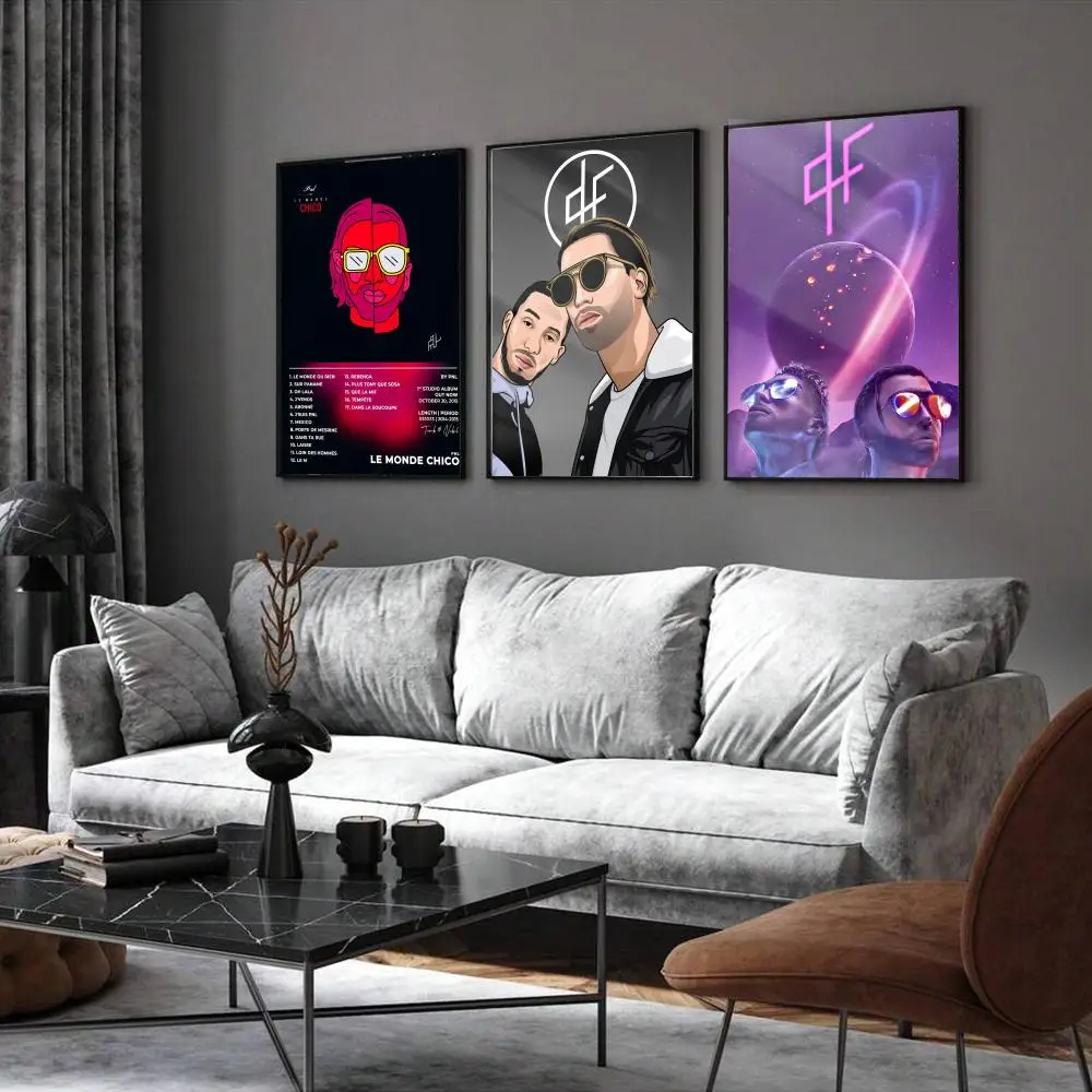 France Rapper P-PNL QLF Poster Home Living Bed Room Bar Hallway Sticky Wall Printing Waterproof Aesthetic Decor